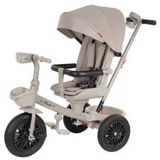 Трехколесный велосипед Tilly Flash T-3812 Grey серый с родительской ручкой
